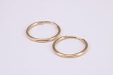 19 mm Round Sleeper Earrings Made from 9ct Yellow Gold
