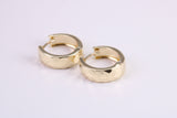 15 mm Round Creole Hood Earrings Made from 9ct Yellow Gold
