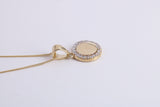 Cubic Zirconia set Necklace and Matching Stud Earrings, made from solid 9ct Yellow Gold
