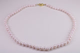 Beautiful South Sea Akoya Pearl Necklace, set with Silver Yellow Gold Plated Clasp, 6-6.50 mm Akoya Pearl, 16 inch Long Strands