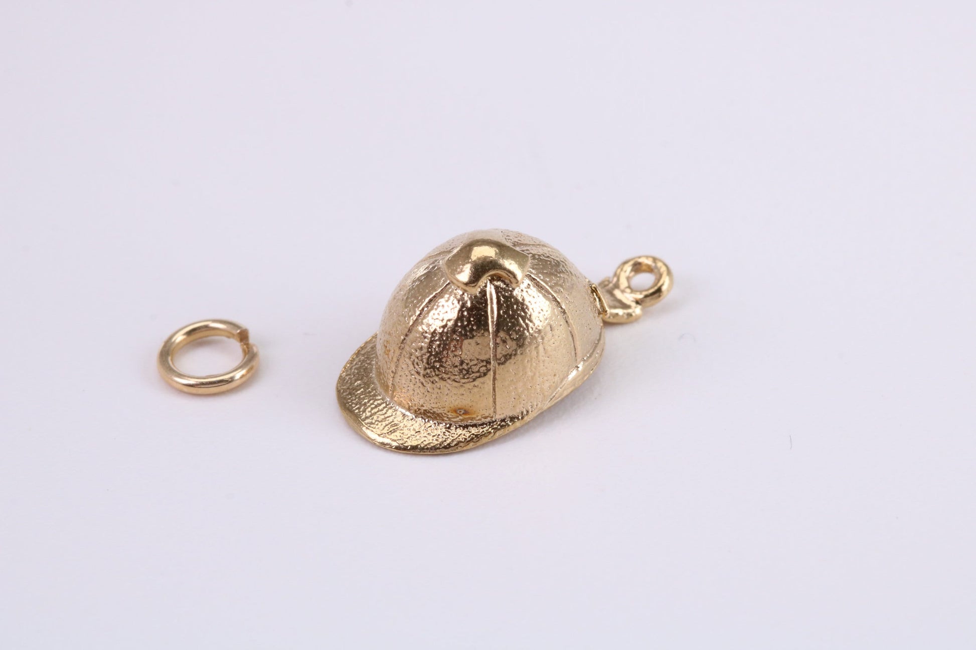 Jockey Hat charm, Traditional Charm, Made from Solid Yellow Gold, British Hallmarked, Complete with Attachment Link