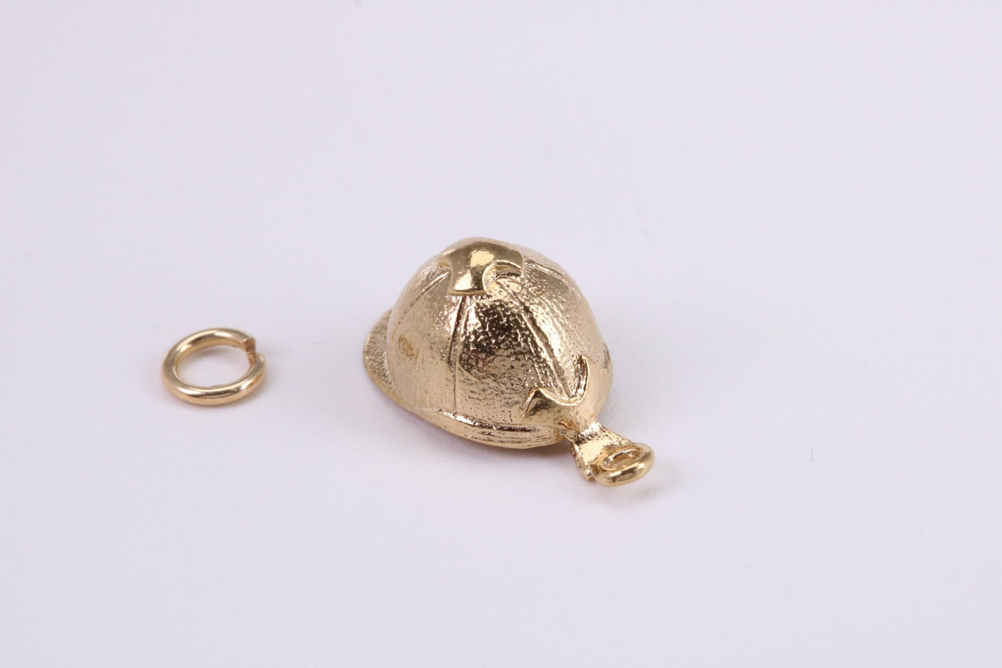 Jockey Hat charm, Traditional Charm, Made from Solid Yellow Gold, British Hallmarked, Complete with Attachment Link