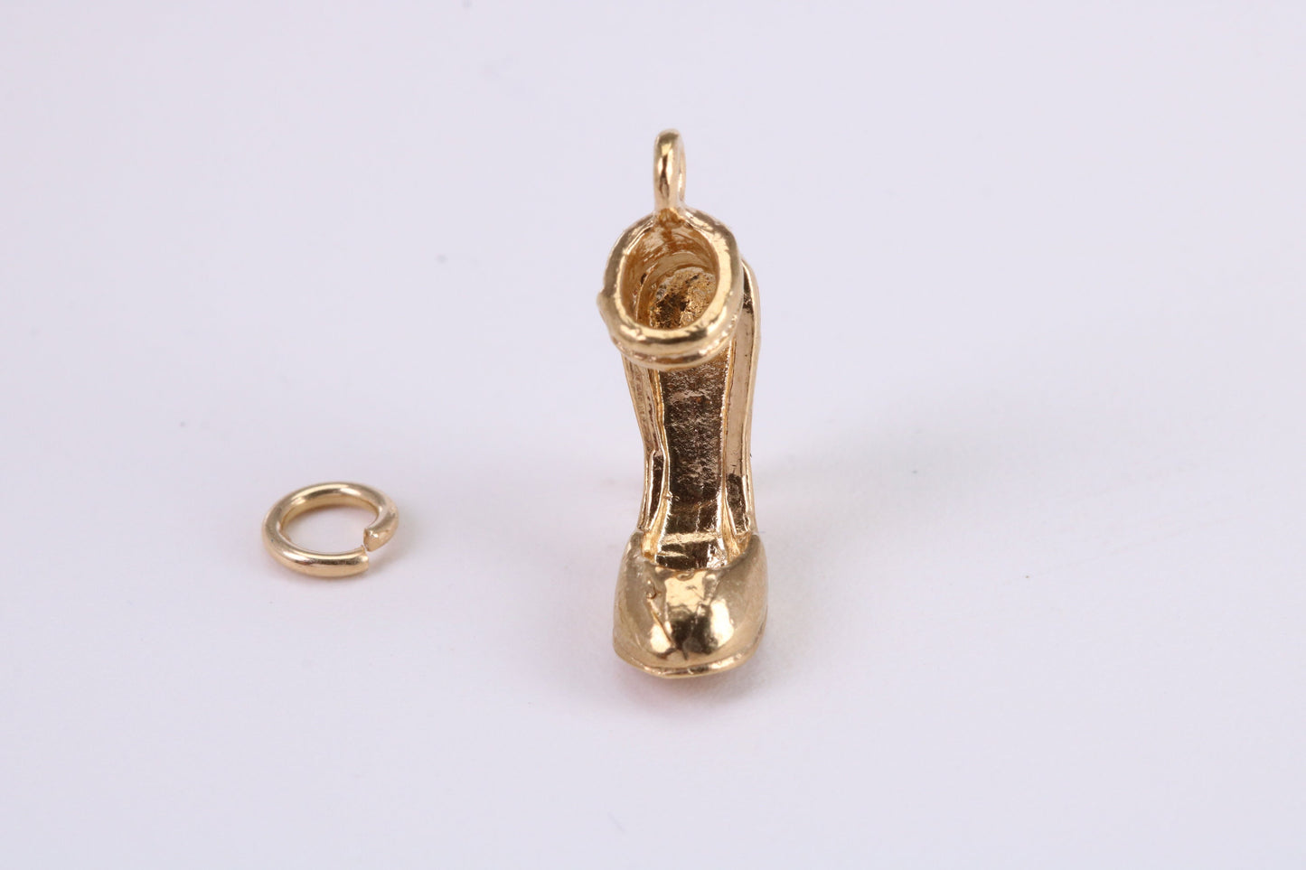 Stiletto Charm, Traditional Charm, Made from Solid Yellow Gold, British Hallmarked, Complete with Attachment Link