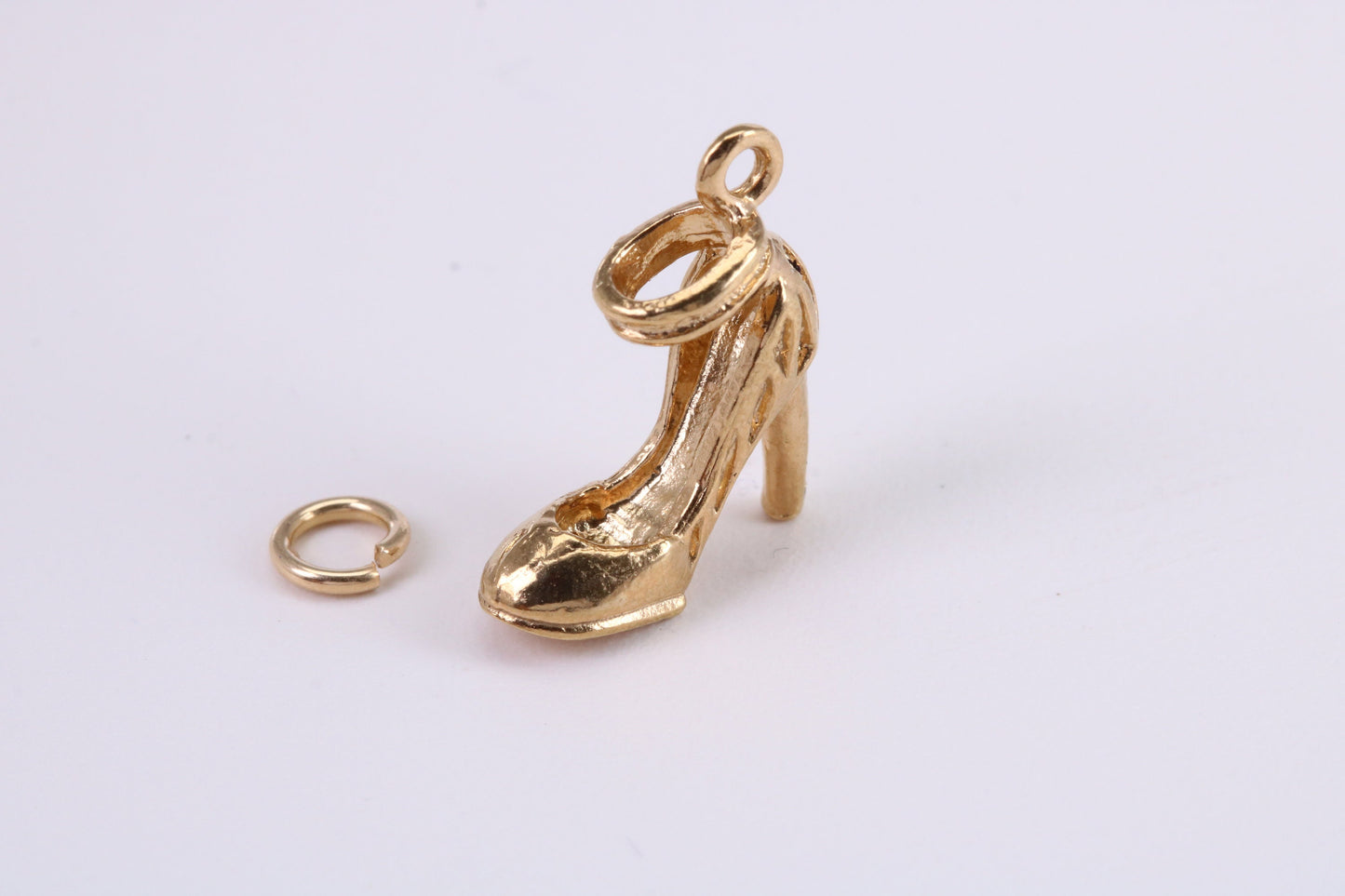 Stiletto Charm, Traditional Charm, Made from Solid Yellow Gold, British Hallmarked, Complete with Attachment Link