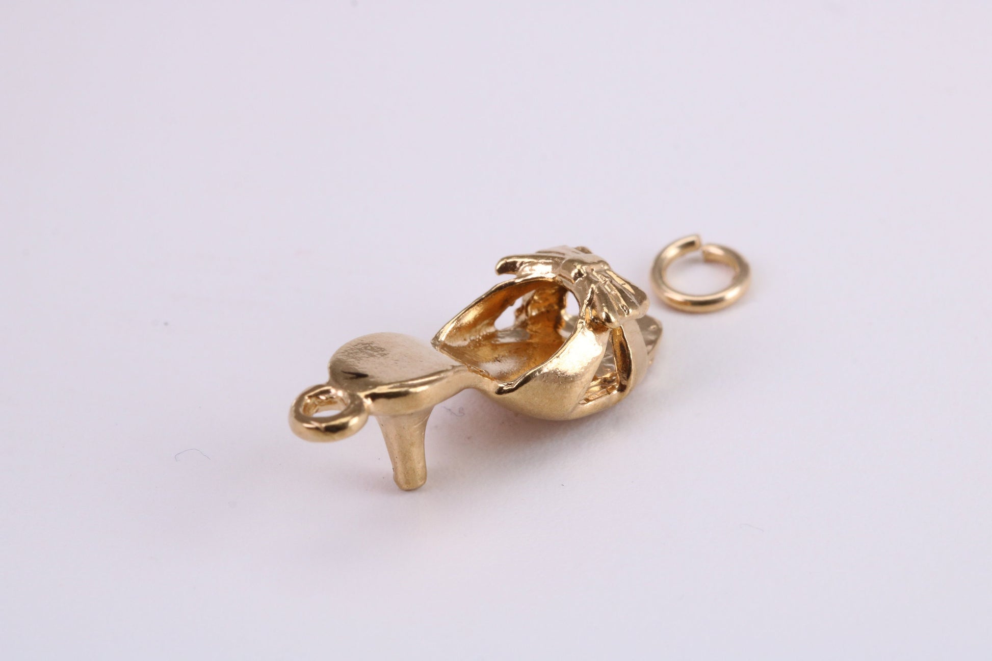 Stiletto Charm, Traditional Charm, Made from Solid Yellow Gold, British Hallmarked, Complete with Attachment Link