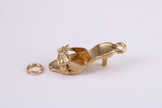 Stiletto Charm, Traditional Charm, Made from Solid Yellow Gold, British Hallmarked, Complete with Attachment Link