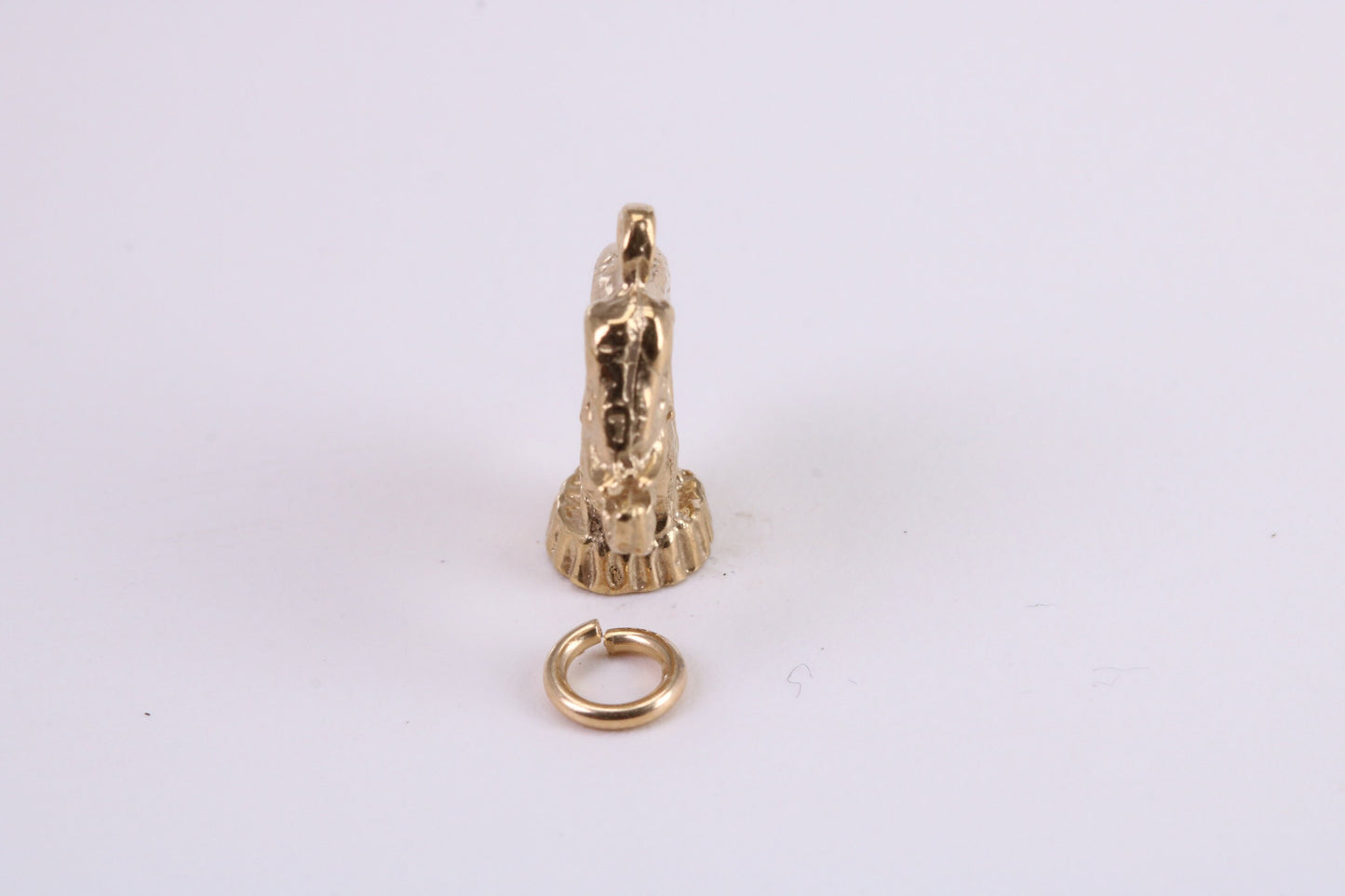 Circus Elephant Charm, Traditional Charm, Made from Solid Yellow Gold, British Hallmarked, Complete with Attachment Link