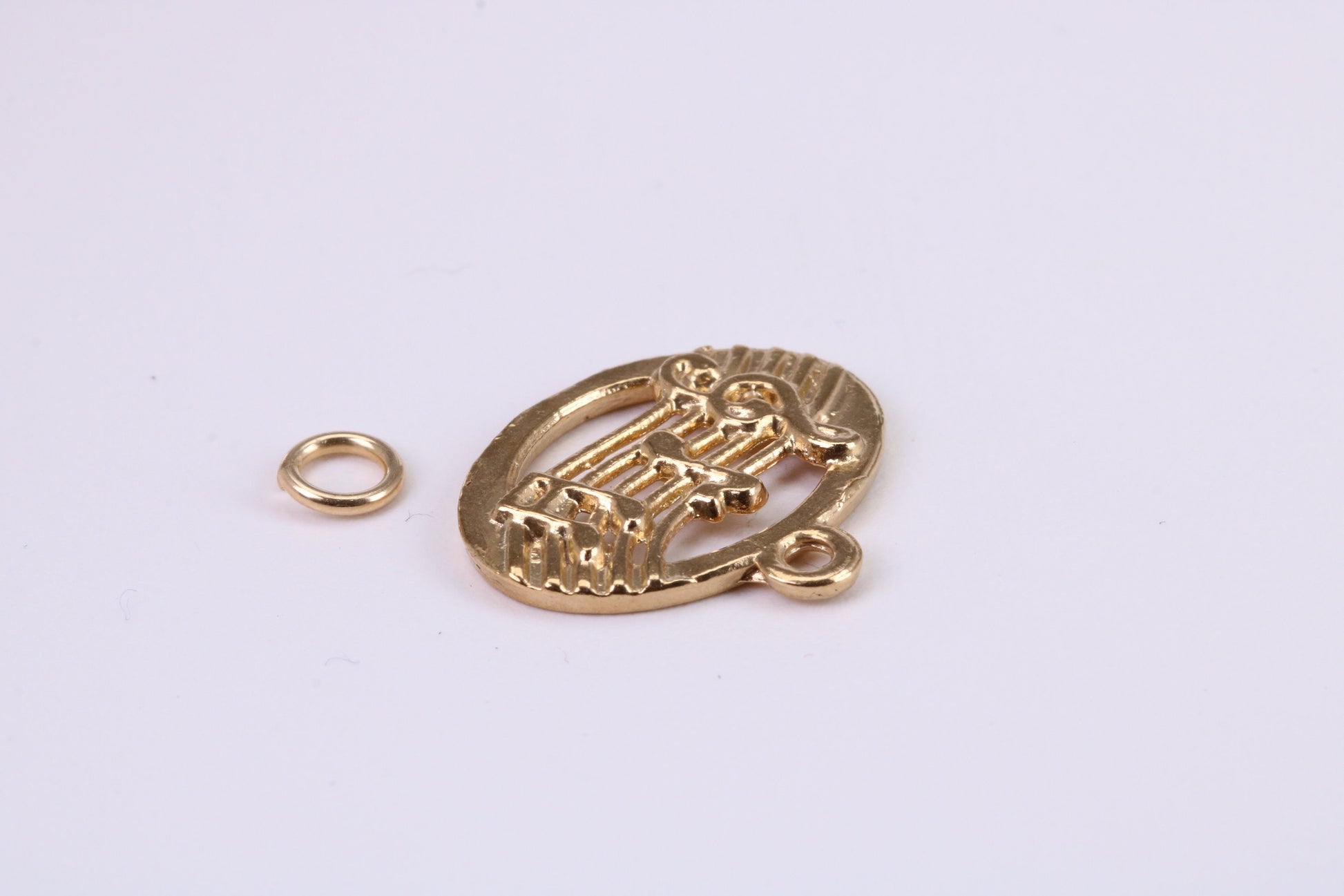 Musical Notes Charm, Traditional Charm, Made from Solid Yellow Gold, British Hallmarked, Complete with Attachment Link