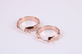 19 mm Round Creole Hood Earrings Made from 9ct Rose Gold