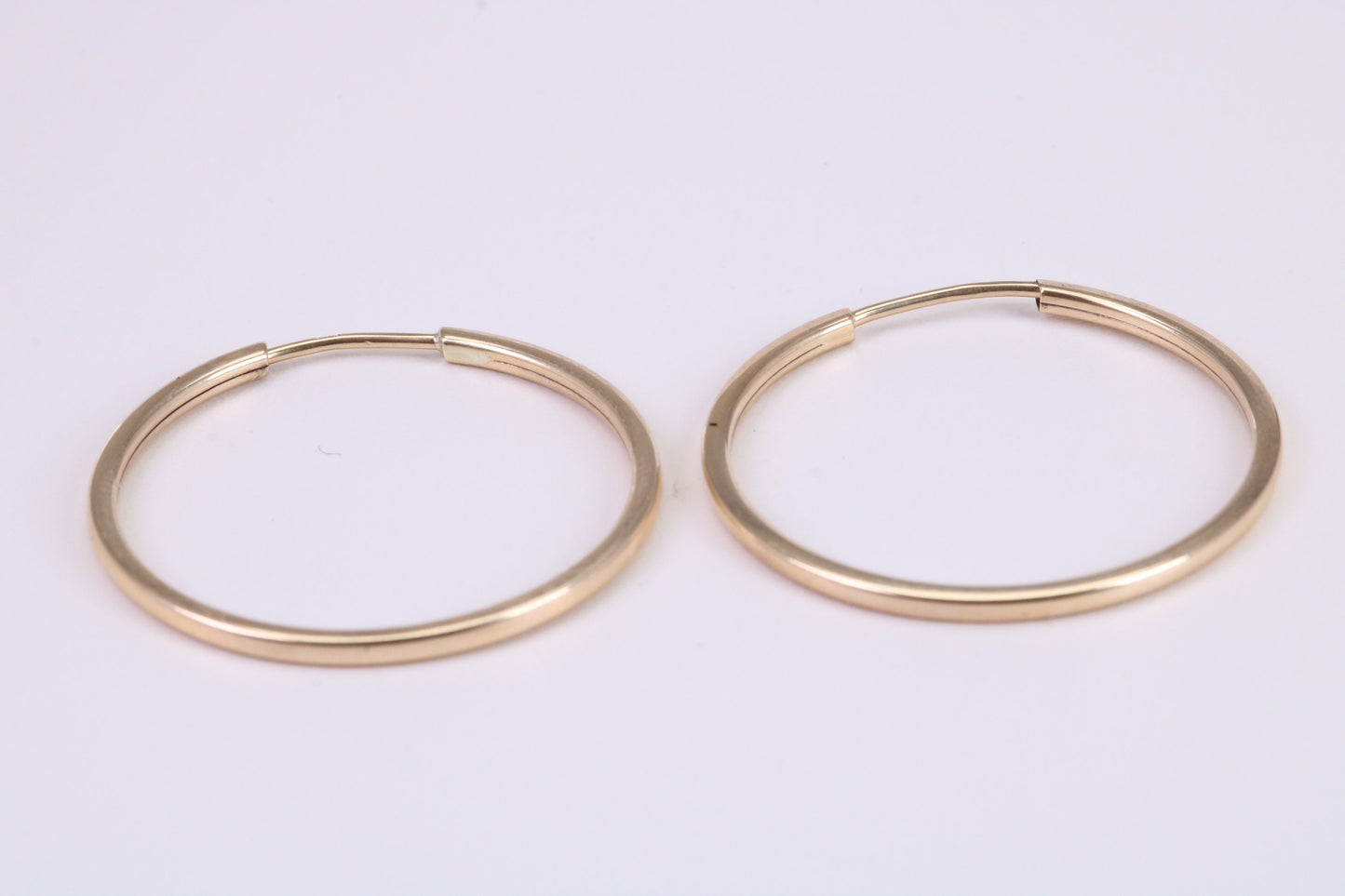 23 mm Round Sleeper Earrings Made from 9ct Yellow Gold