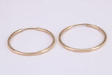 23 mm Round Sleeper Earrings Made from 9ct Yellow Gold
