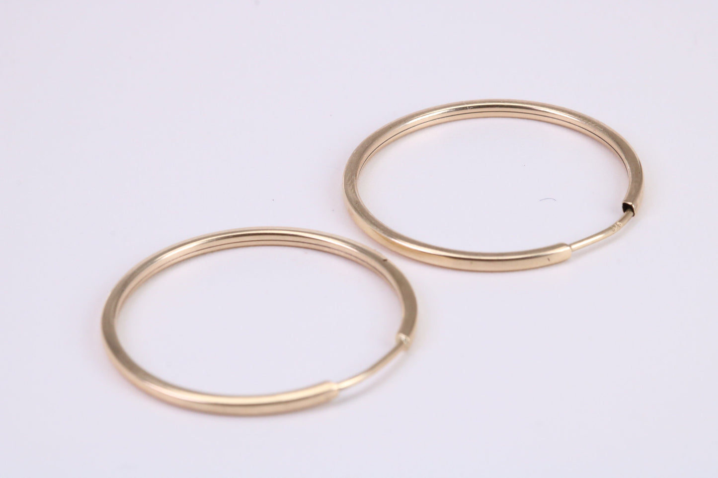 23 mm Round Sleeper Earrings Made from 9ct Yellow Gold