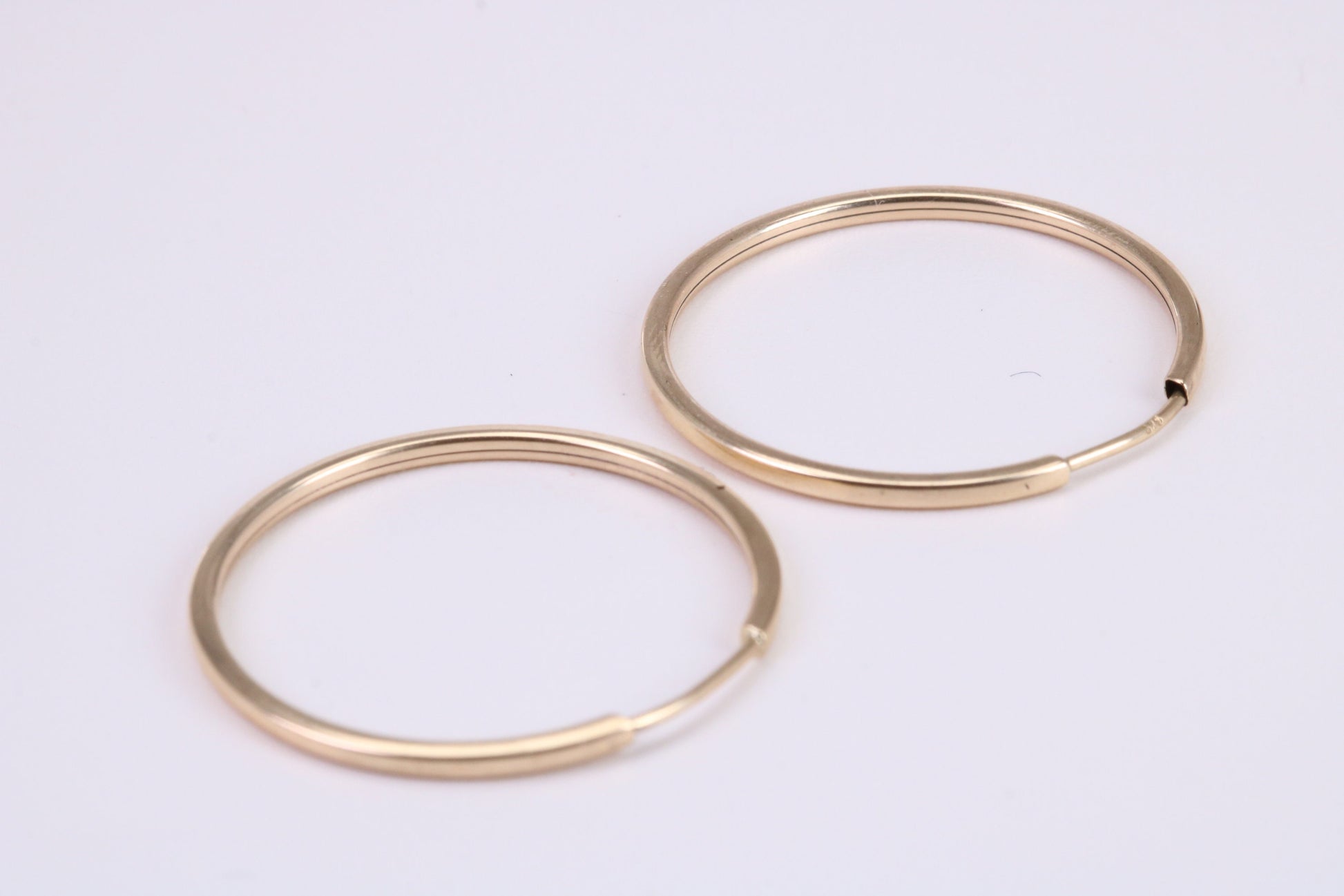 23 mm Round Sleeper Earrings Made from 9ct Yellow Gold