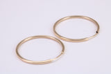 23 mm Round Sleeper Earrings Made from 9ct Yellow Gold