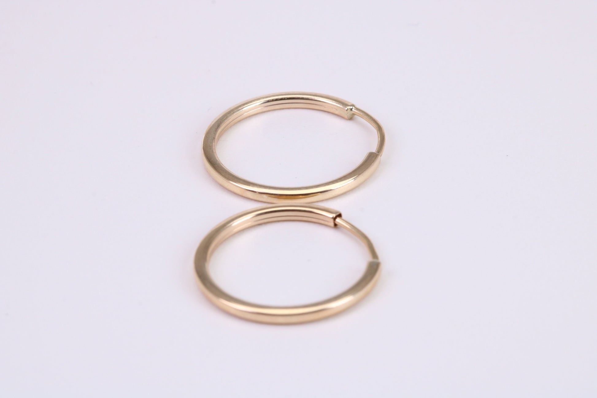 19 mm Round Sleeper Earrings Made from 9ct Yellow Gold