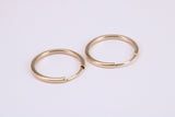 19 mm Round Sleeper Earrings Made from 9ct Yellow Gold