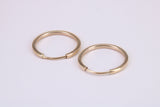 19 mm Round Sleeper Earrings Made from 9ct Yellow Gold