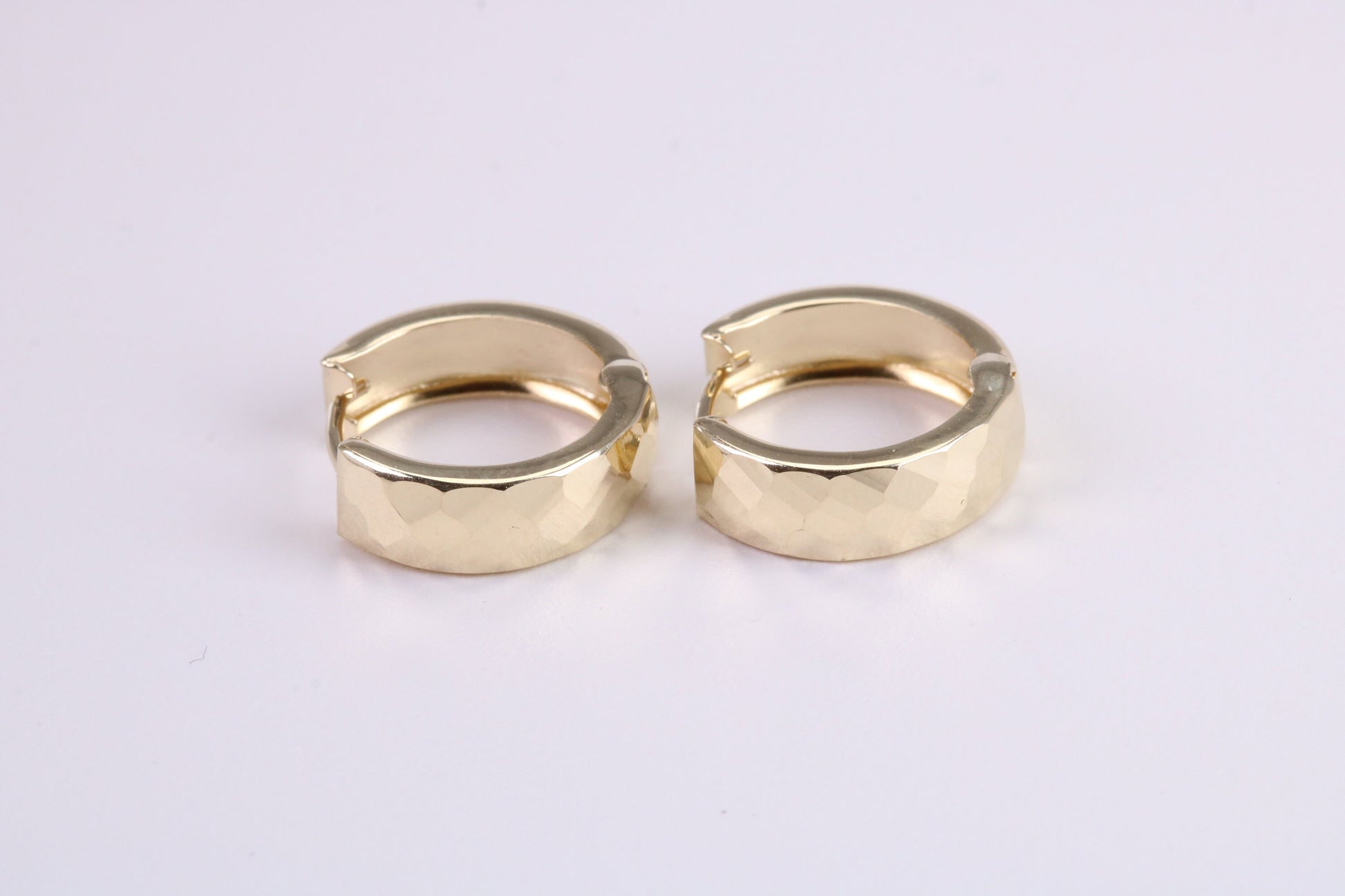 15 mm Round Creole Hood Earrings Made from 9ct Yellow Gold