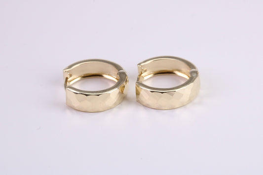 15 mm Round Creole Hood Earrings Made from 9ct Yellow Gold