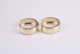15 mm Round Creole Hood Earrings Made from 9ct Yellow Gold