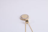 Cubic Zirconia set Necklace and Matching Stud Earrings, made from solid 9ct Yellow Gold