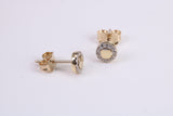 Cubic Zirconia set Necklace and Matching Stud Earrings, made from solid 9ct Yellow Gold