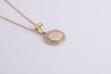 Cubic Zirconia set Necklace and Matching Stud Earrings, made from solid 9ct Yellow Gold