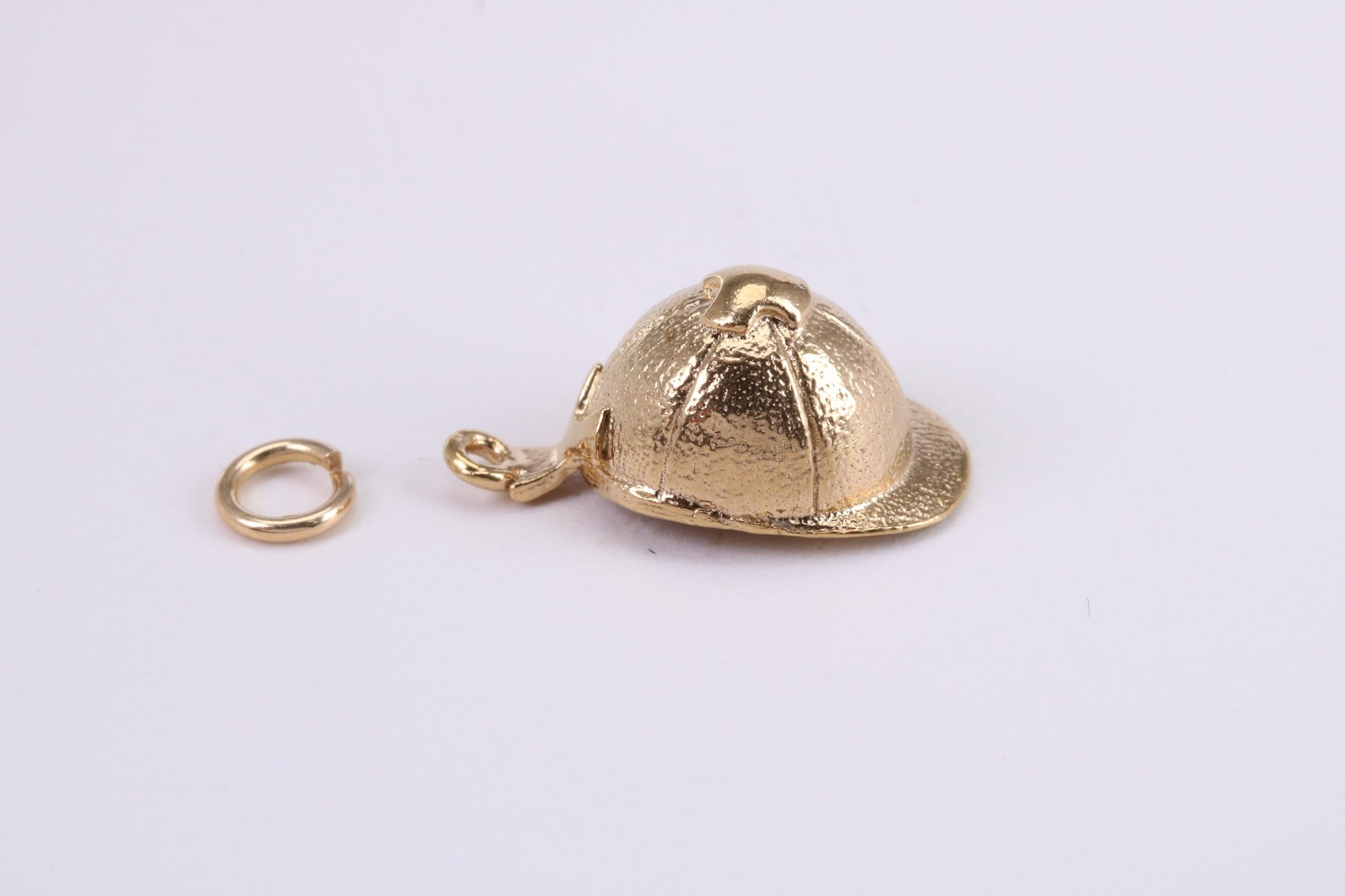 Jockey Hat charm, Traditional Charm, Made from Solid Yellow Gold, British Hallmarked, Complete with Attachment Link