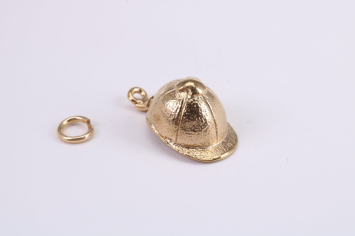 Jockey Hat charm, Traditional Charm, Made from Solid Yellow Gold, British Hallmarked, Complete with Attachment Link