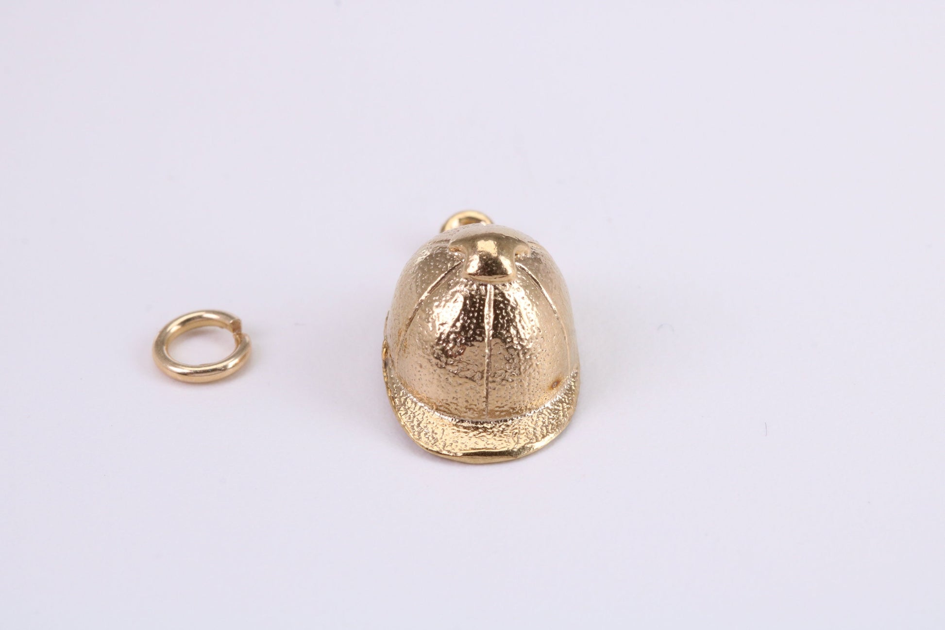 Jockey Hat charm, Traditional Charm, Made from Solid Yellow Gold, British Hallmarked, Complete with Attachment Link