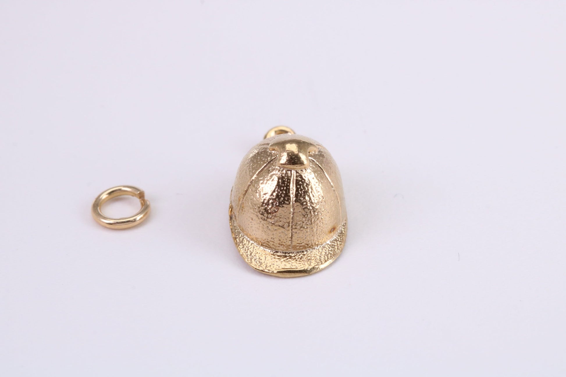 Jockey Hat charm, Traditional Charm, Made from Solid Yellow Gold, British Hallmarked, Complete with Attachment Link