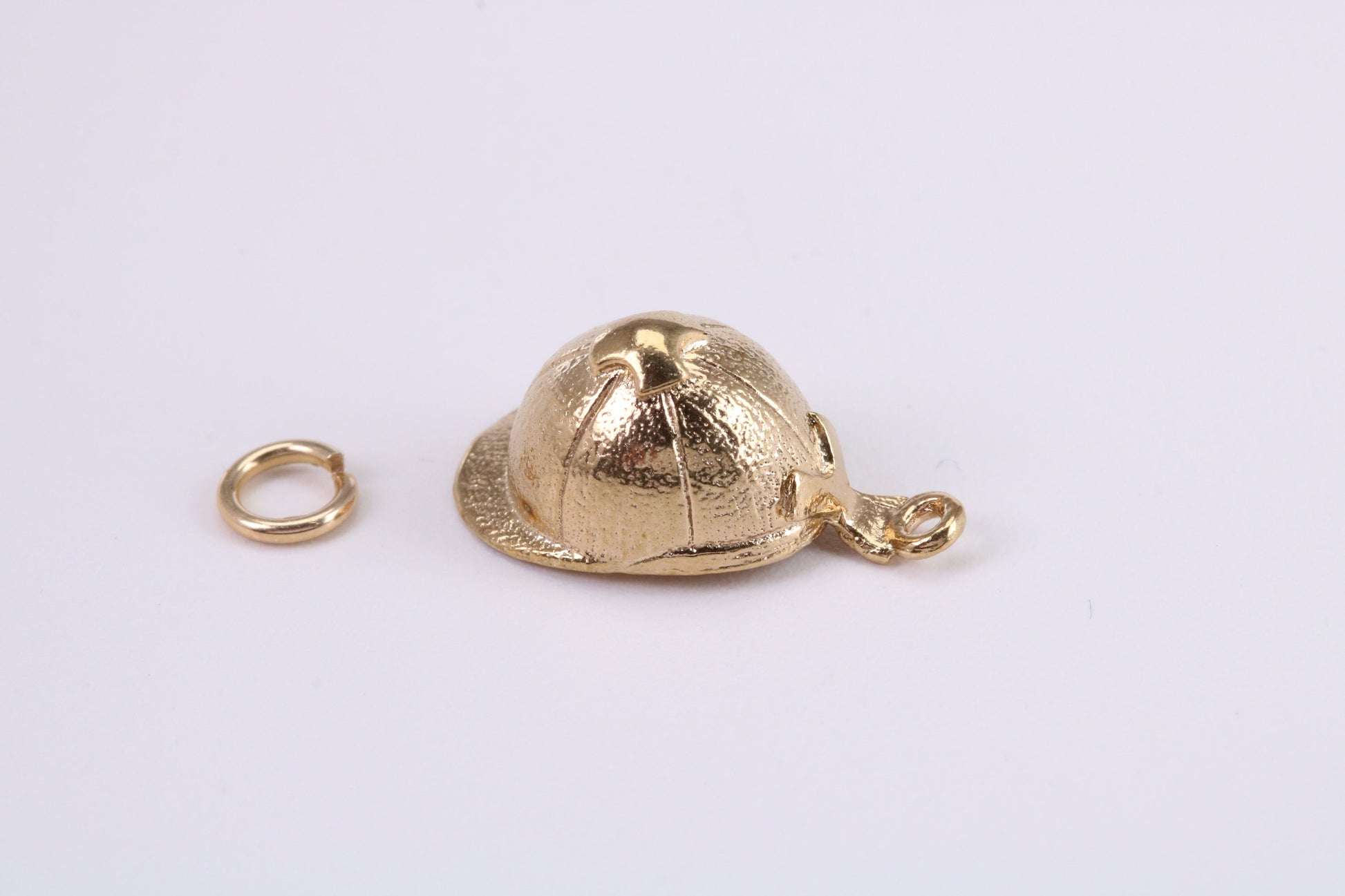 Jockey Hat charm, Traditional Charm, Made from Solid Yellow Gold, British Hallmarked, Complete with Attachment Link