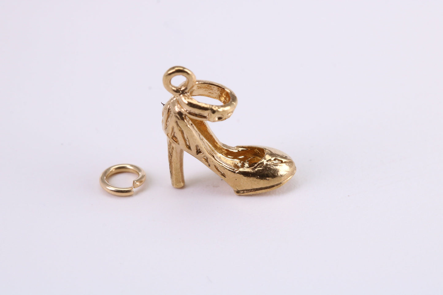 Stiletto Charm, Traditional Charm, Made from Solid Yellow Gold, British Hallmarked, Complete with Attachment Link