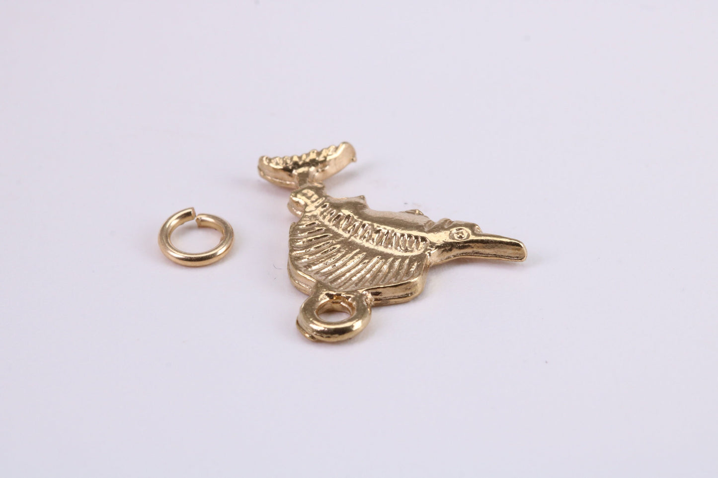 Sail Fish Charm, Traditional Charm, Made from Solid Yellow Gold, British Hallmarked, Complete with Attachment Link