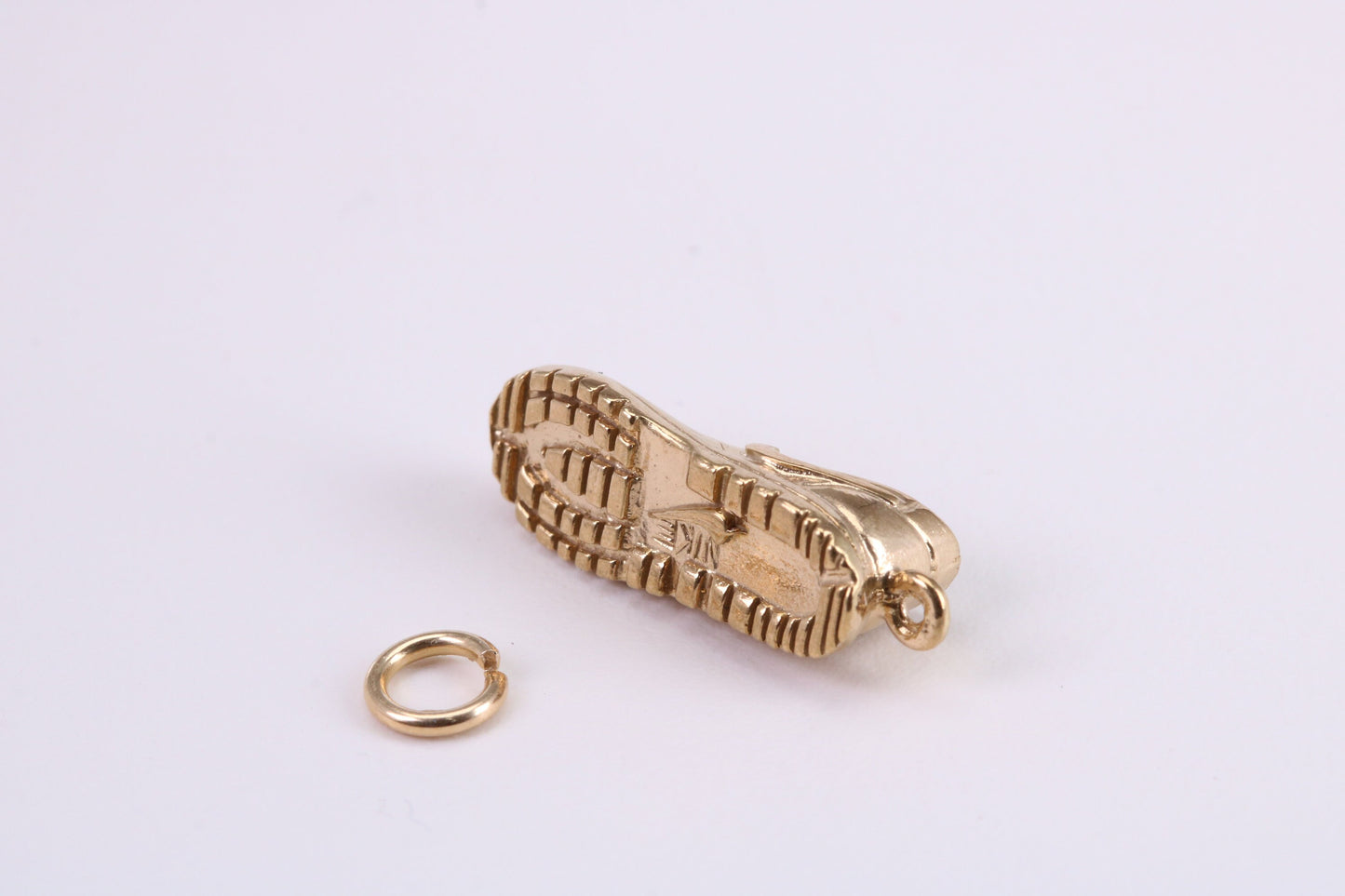 Trainer Shoe Charm, Traditional Charm, Made from Solid Yellow Gold, British Hallmarked, Complete with Attachment Link