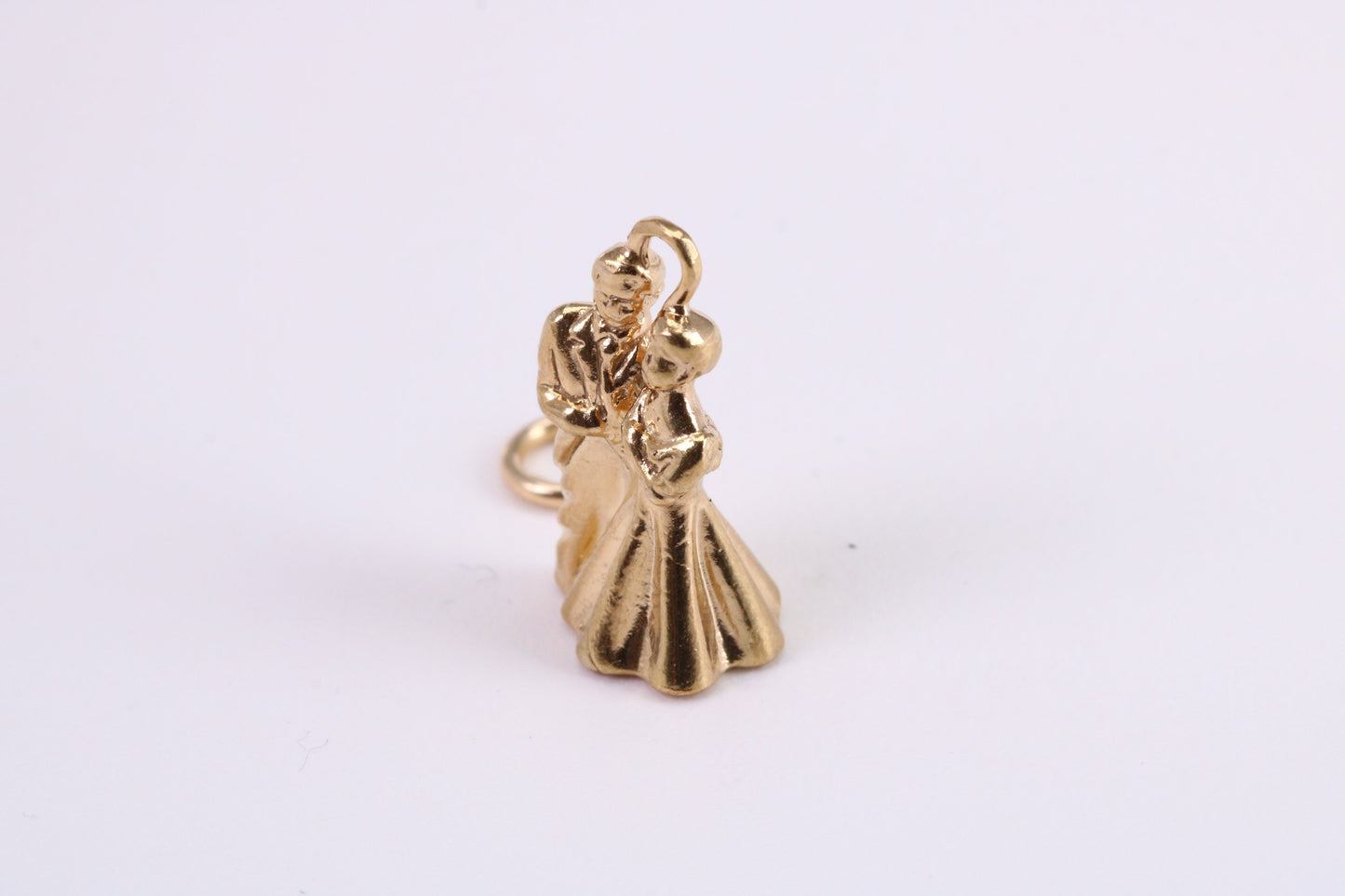 Couple at the Alter Charm, Traditional Charm, Made from Solid Yellow Gold, British Hallmarked, Complete with Attachment Link