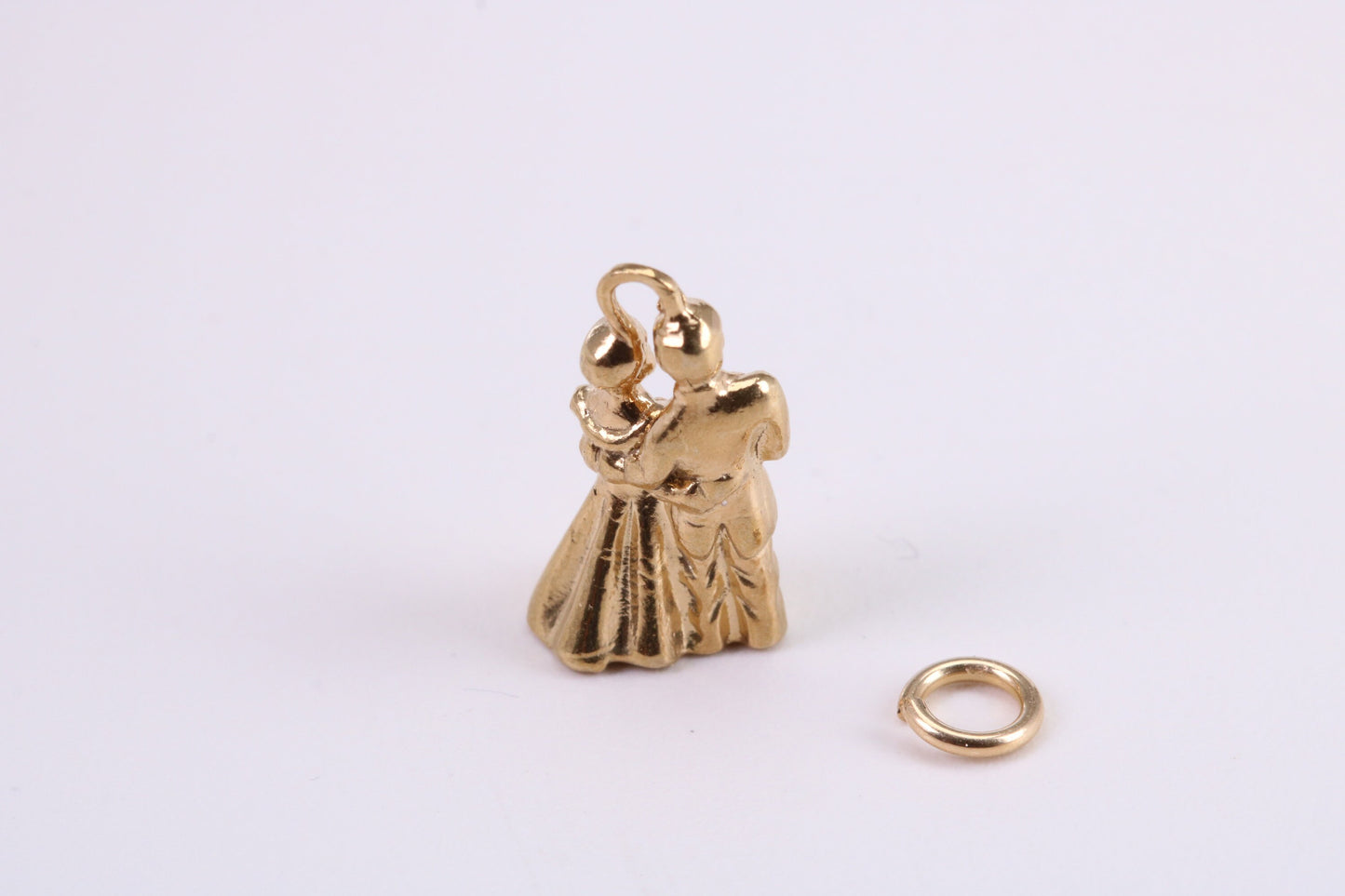 Couple at the Alter Charm, Traditional Charm, Made from Solid Yellow Gold, British Hallmarked, Complete with Attachment Link