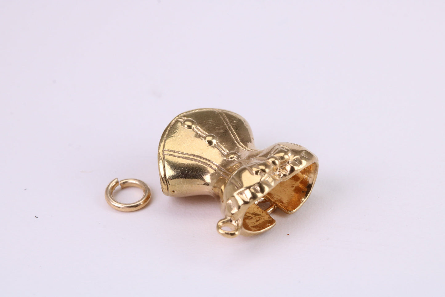 Corset Charm, Traditional Charm, Made from Solid Yellow Gold, British Hallmarked, Complete with Attachment Link