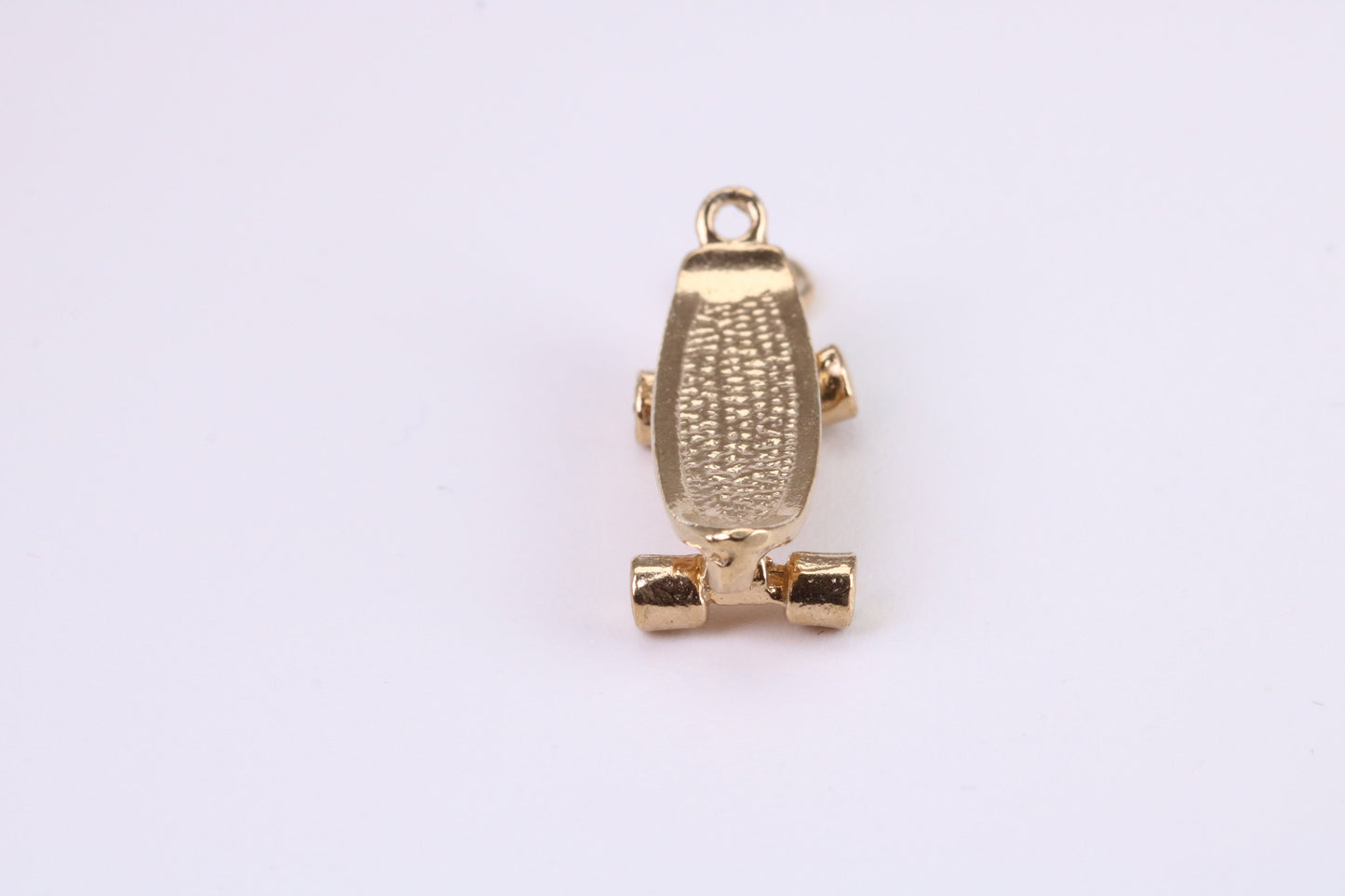 Skateboard Charm, Traditional Charm, Made from Solid Yellow Gold, British Hallmarked, Complete with Attachment Link