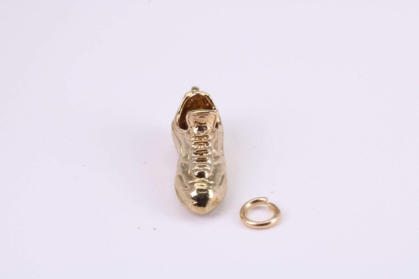 Trainer Shoe Charm, Traditional Charm, Made from Solid Yellow Gold, British Hallmarked, Complete with Attachment Link