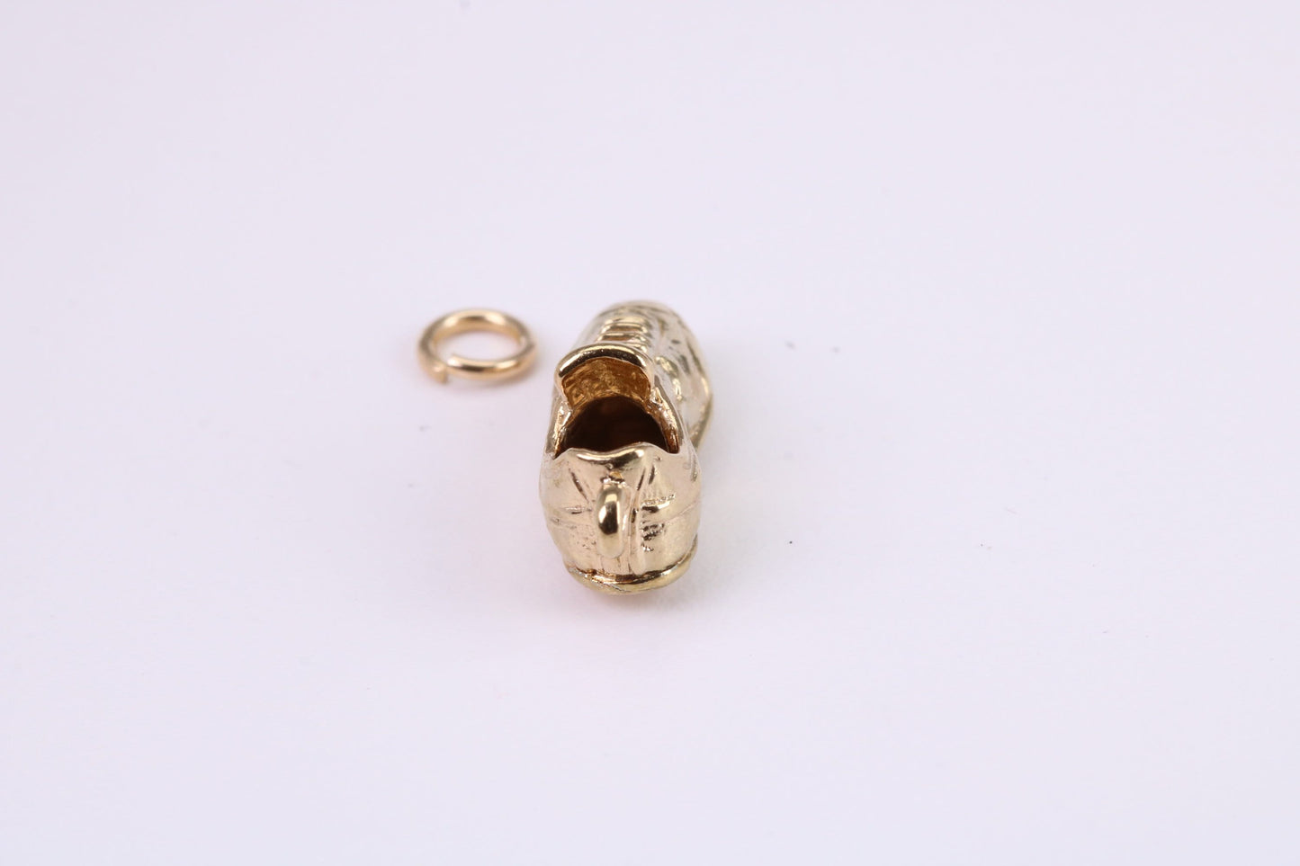 Trainer Shoe Charm, Traditional Charm, Made from Solid Yellow Gold, British Hallmarked, Complete with Attachment Link