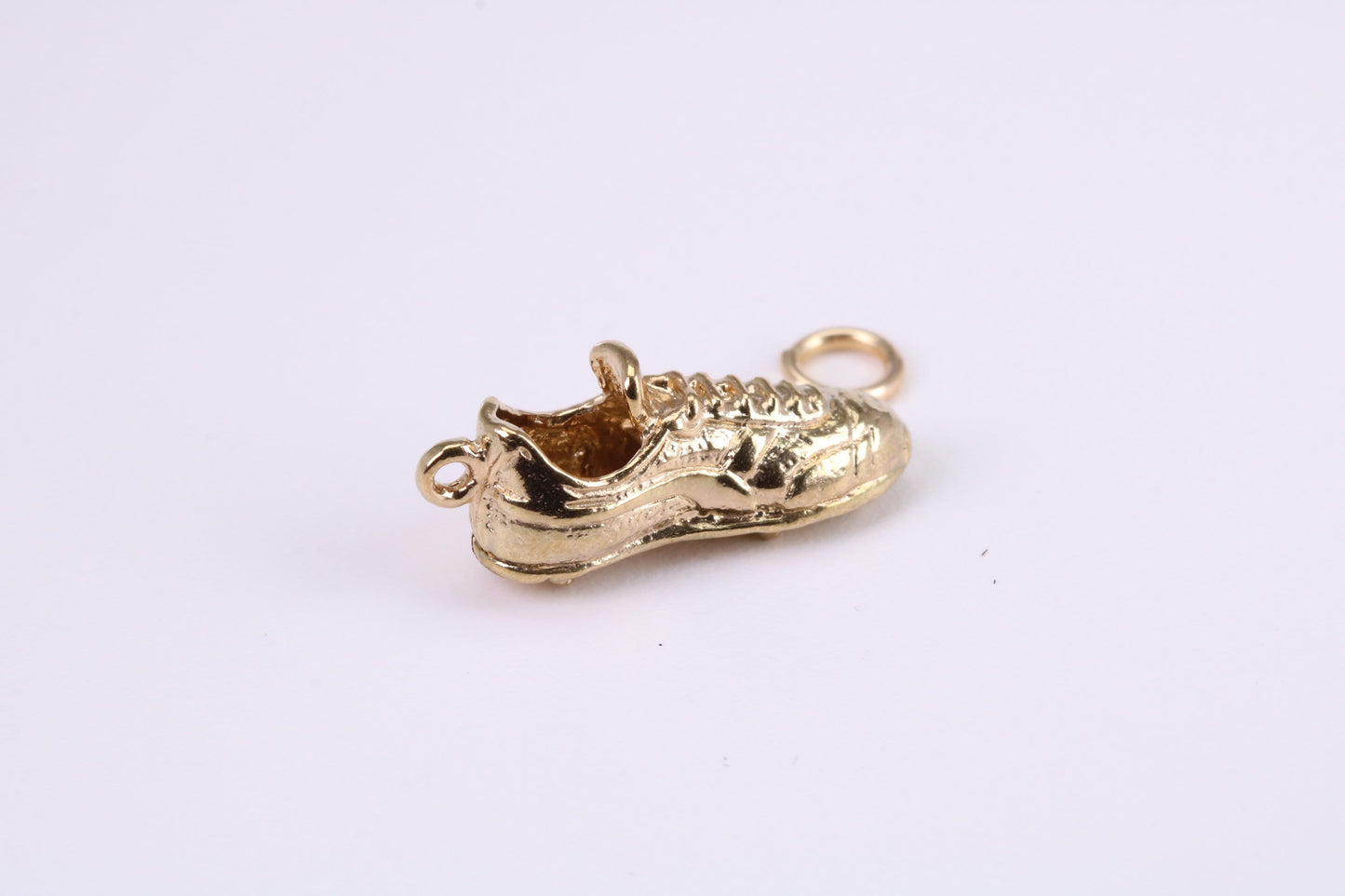 Trainer Shoe Charm, Traditional Charm, Made from Solid Yellow Gold, British Hallmarked, Complete with Attachment Link