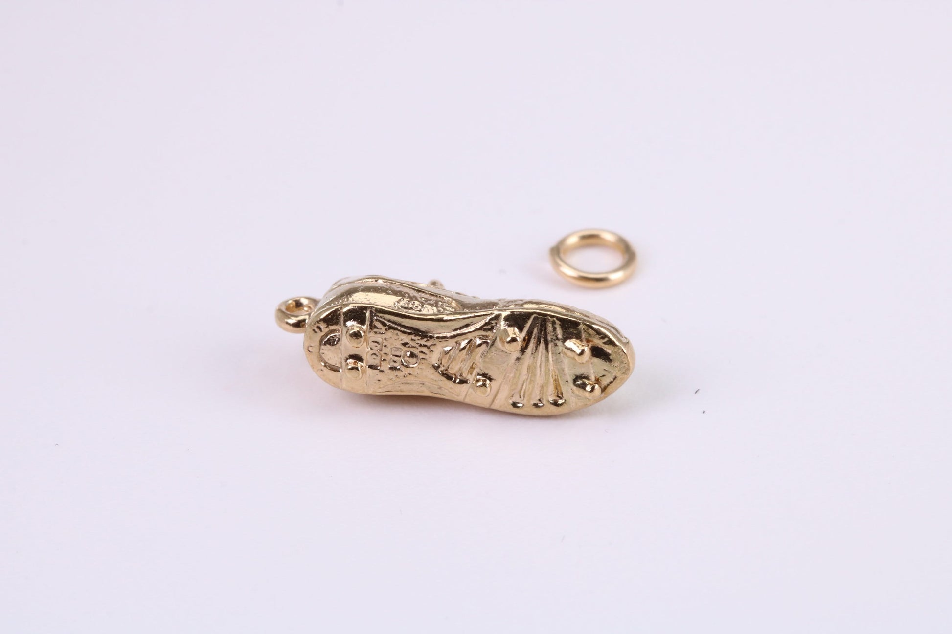 Trainer Shoe Charm, Traditional Charm, Made from Solid Yellow Gold, British Hallmarked, Complete with Attachment Link