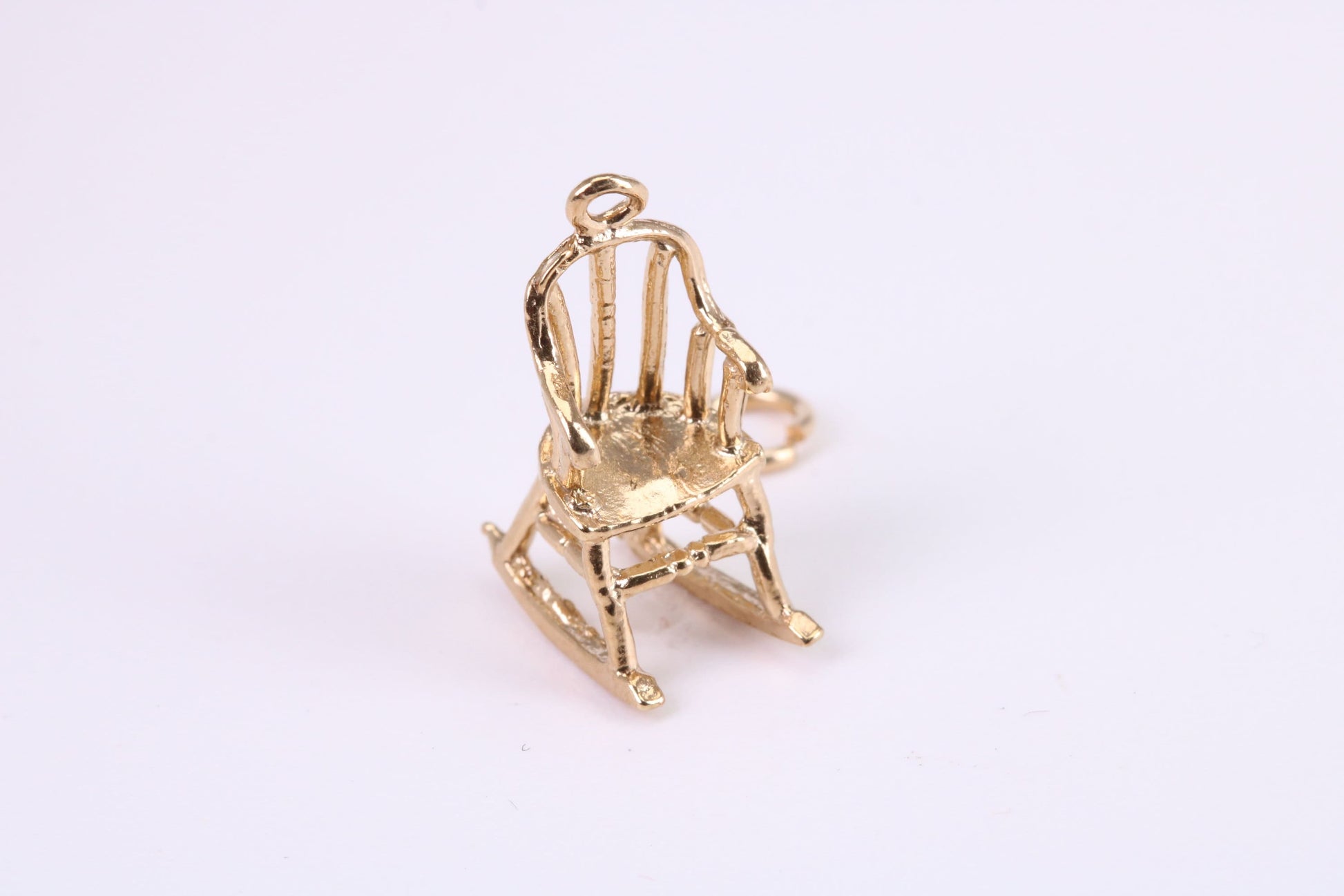 Rocking Chair Charm, Traditional Charm, Made from Solid Yellow Gold, British Hallmarked, Complete with Attachment Link