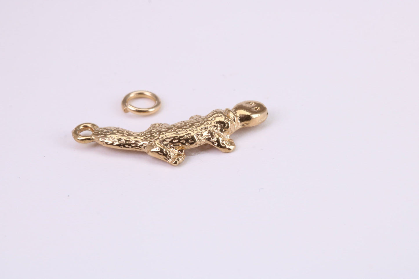 Platypus Charm, Traditional Charm, Made from Solid Yellow Gold, British Hallmarked, Complete with Attachment Link