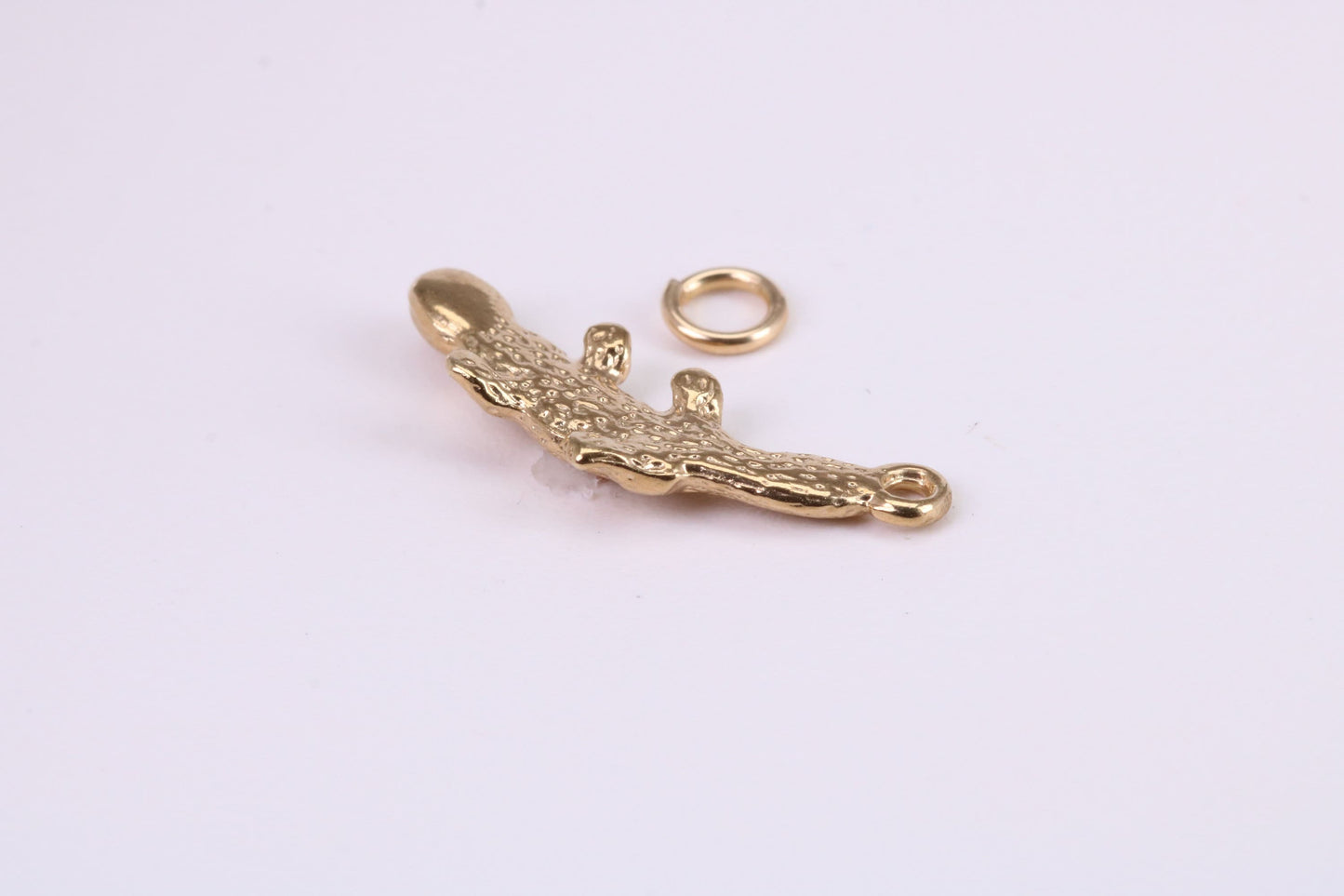 Platypus Charm, Traditional Charm, Made from Solid Yellow Gold, British Hallmarked, Complete with Attachment Link