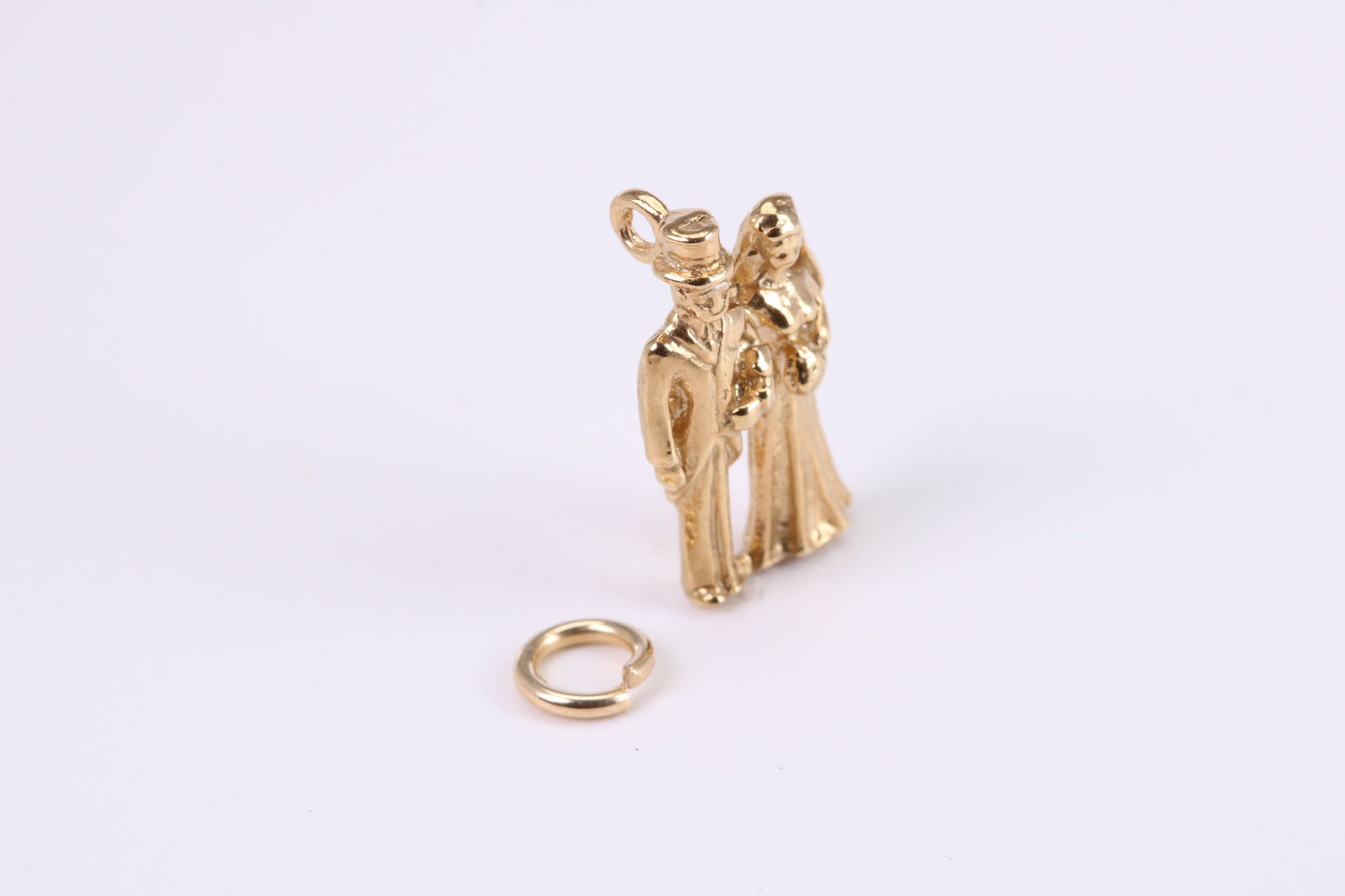 The Vow Charm, Traditional Charm, Made from Solid Yellow Gold, British Hallmarked, Complete with Attachment Link