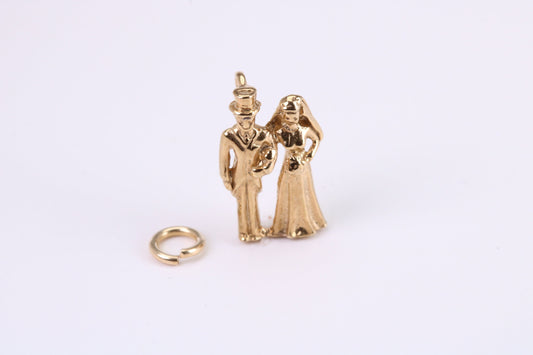 The Vow Charm, Traditional Charm, Made from Solid Yellow Gold, British Hallmarked, Complete with Attachment Link