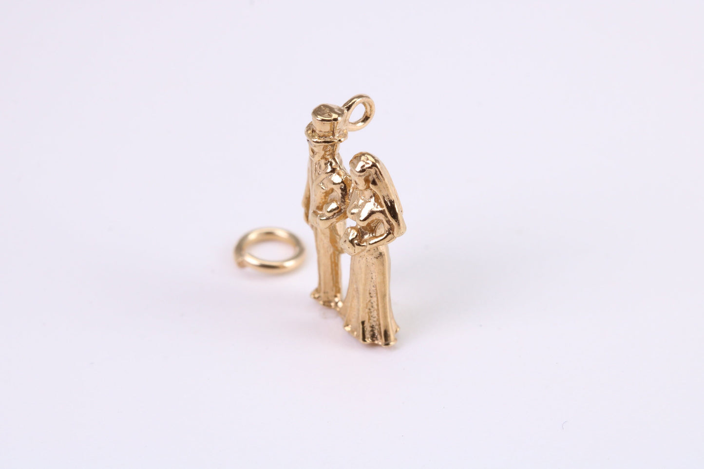 The Vow Charm, Traditional Charm, Made from Solid Yellow Gold, British Hallmarked, Complete with Attachment Link