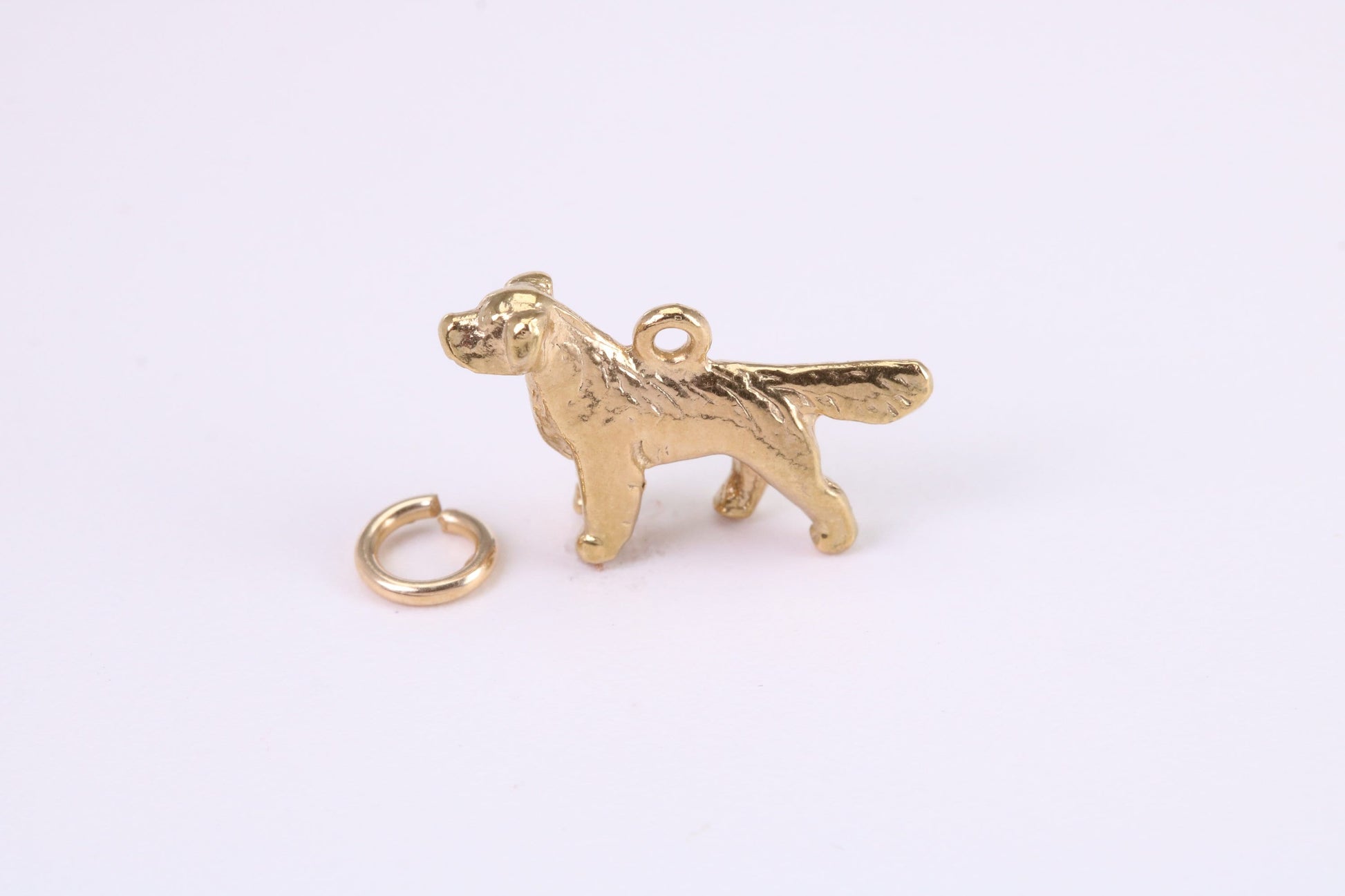 Pointer Dog Charm, Traditional Charm, Made from Solid Yellow Gold, British Hallmarked, Complete with Attachment Link